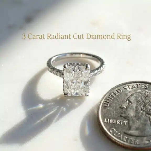 3 Carat Radiant Cut Diamond Ring Price: $866 vs. $65,000 (2026 Guide)