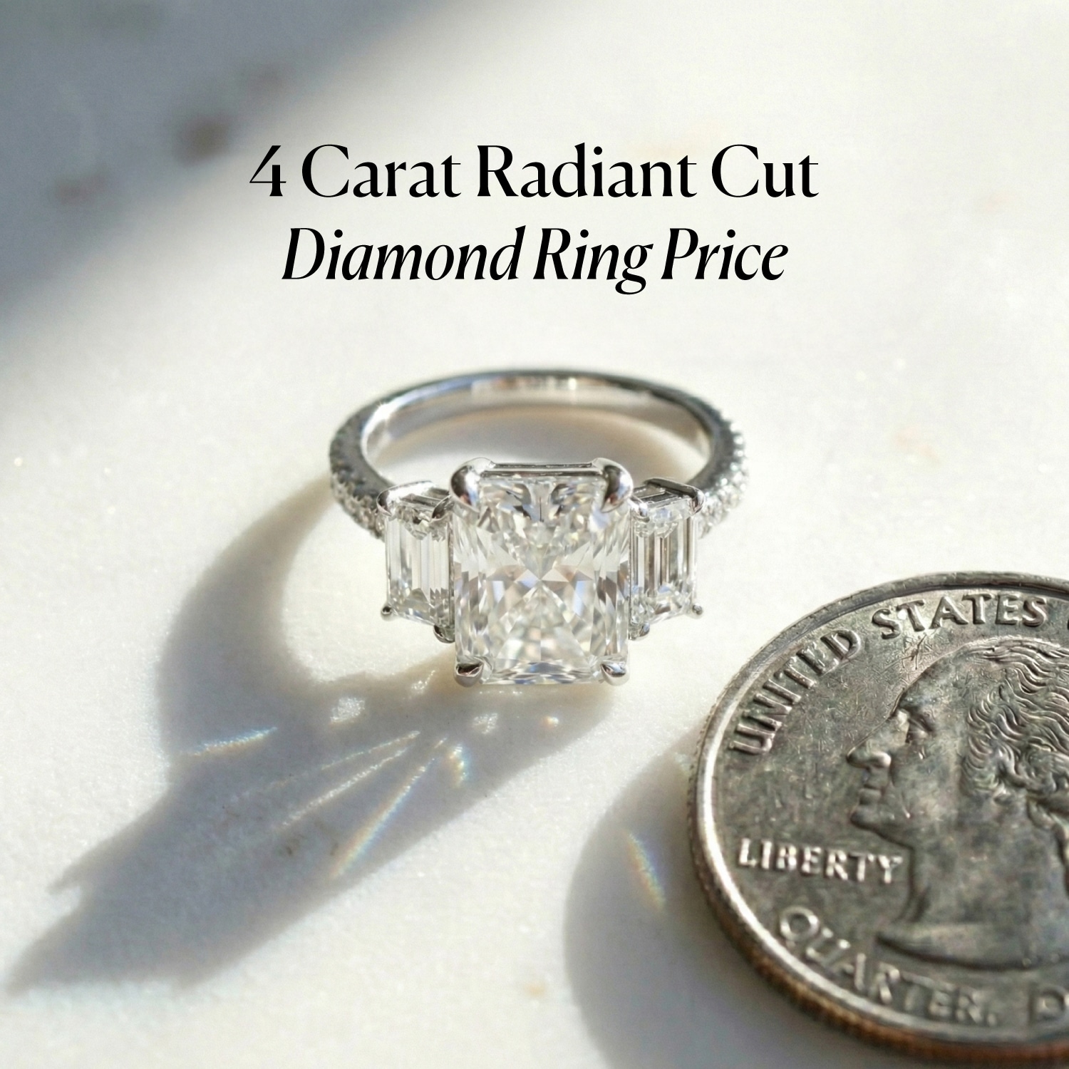 3-Stone 4 Carat Radiant Cut Diamond Ring Price: $7k vs $47k (2026 Guide)