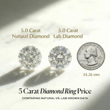 5 Carat Diamond Ring Price: Comparing Natural vs. Lab-Grown Data