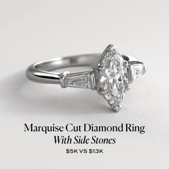 Marquise Cut Diamond Ring With Side Stones: $5k vs $13k (2026 Guide)