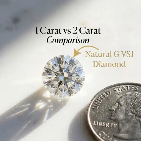 Natural G VS1 Diamond Price: 1 Carat vs 2 Carat Cost (2026)