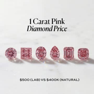 1 Carat Pink Diamond Price: $500 (Lab) vs $400k (Natural)