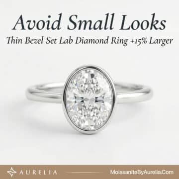 Avoid Small Looks: Thin Bezel Set Lab Diamond Ring +15% Larger (2026 Guide)