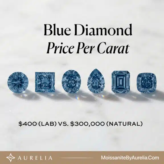 Blue Diamond Price Per Carat (2026): $400 (Lab) vs. $300,000 (Natural)