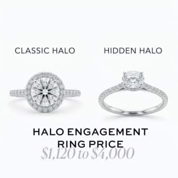 Halo Engagement Ring Price: $1,120 to $4,000 (The Size Hack)