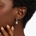 Shop luxury 18k white gold drop earrings. Featuring 82 natural baguette and round diamonds (3/4 ct. tw.) with secure lever backs for $2,422.