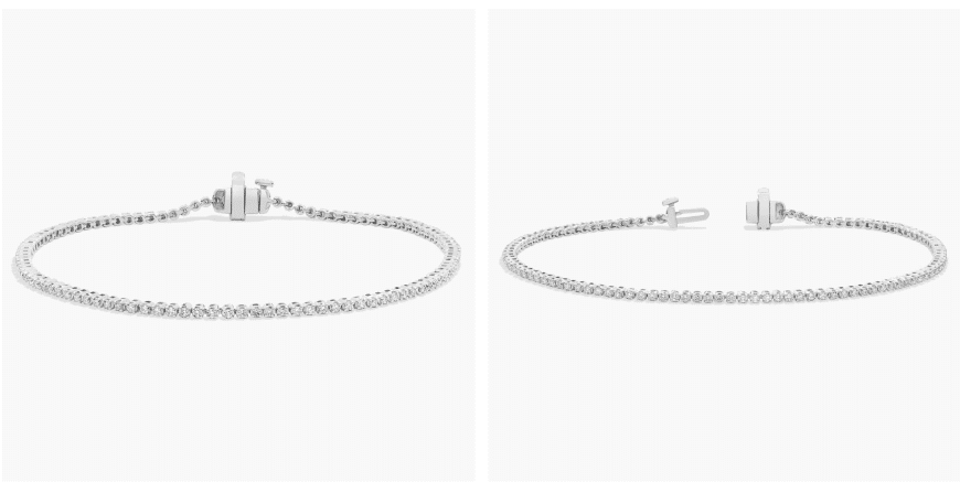 8 " Four Prong Lab-Grown Diamond Tennis Bracelet In 14K White Gold (1 Ct. - F-G / VS2-SI1)