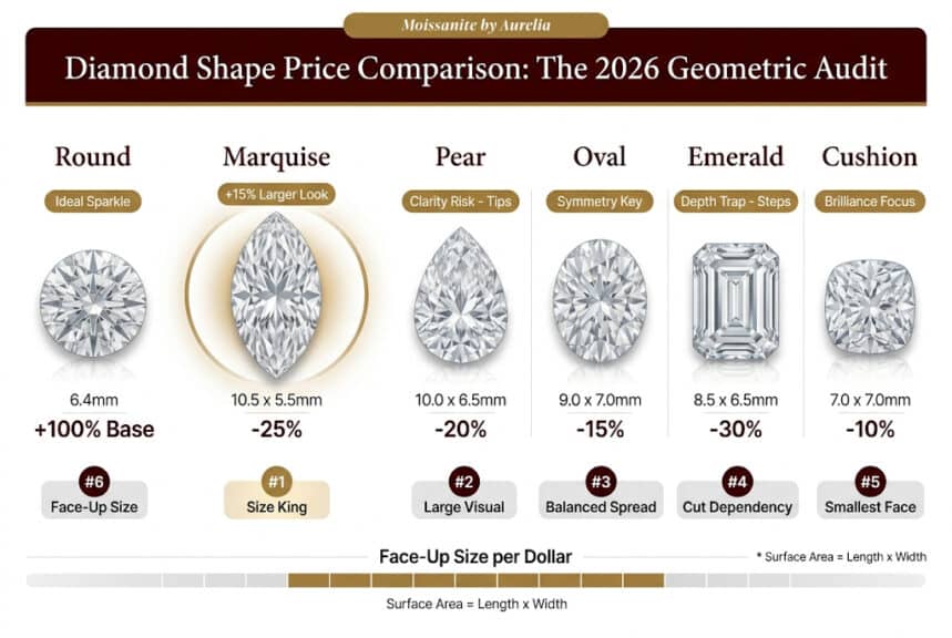 Diamond Shape Price Comparison: The 2026 Geometric Audit