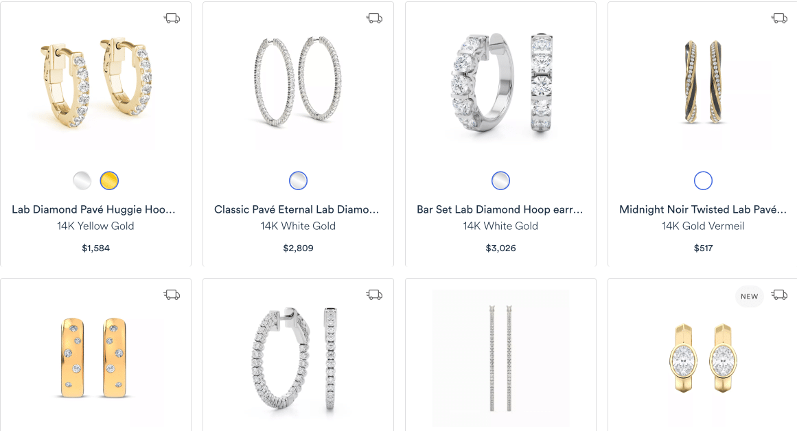 Lab-Grown Diamond Hoop Earrings by rare carat