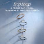 Stop Snags: 6-Prong Cathedral Engagement Ring Price $684+