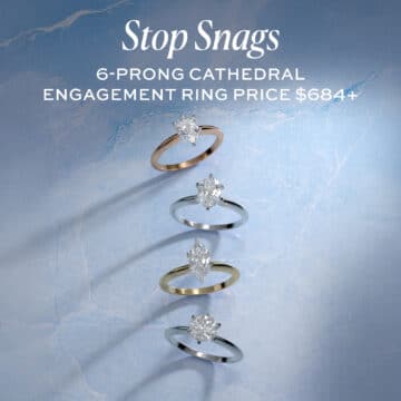 Stop Snags: 6-Prong Cathedral Engagement Ring Price $684+