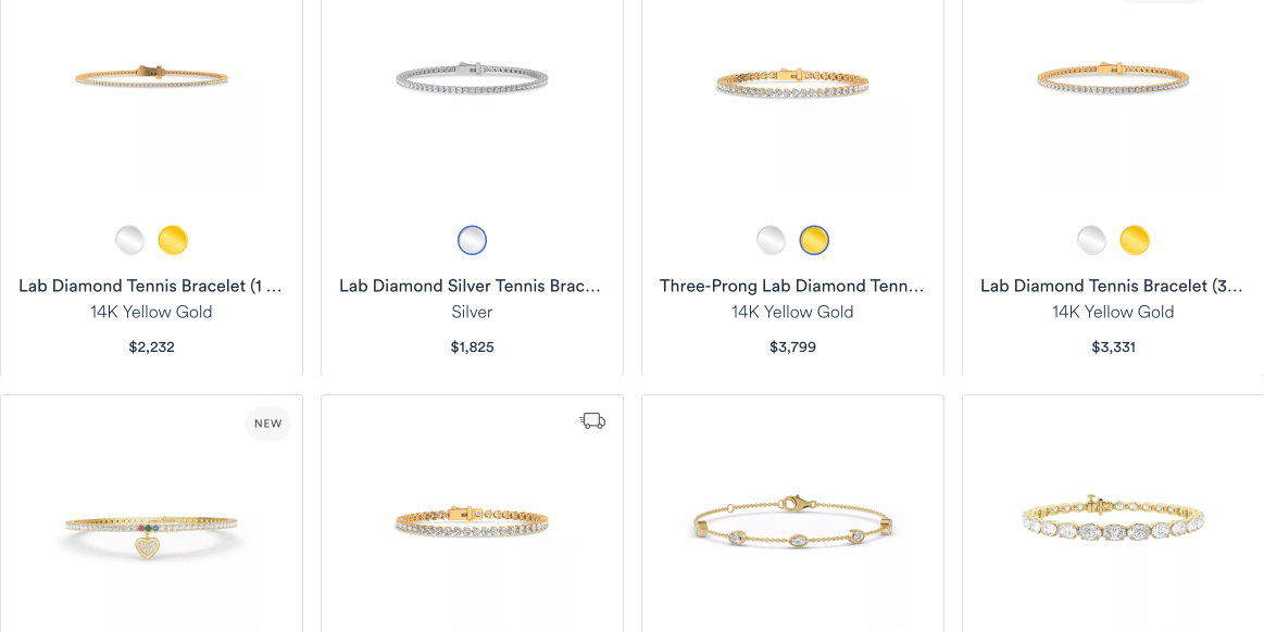 lab grown diamond tennis bracelets by rare carat